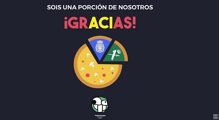 Imagen - Forocoches envía 150 pizzas a la Policía Nacional como muestra de apoyo