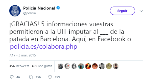 Imagen - La Policía Nacional alcanza los 3 millones de seguidores en Twitter