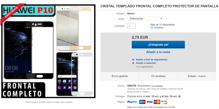 Imagen - 7 protectores de pantalla para el Huawei P10