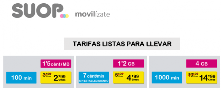 Imagen - Suop mejora sus tarifas: 1,2 GB de datos por 5 euros