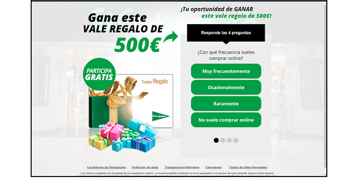 Imagen - Cuidado con los falsos cupones de 500 euros de El Corte Inglés, Amazon y más