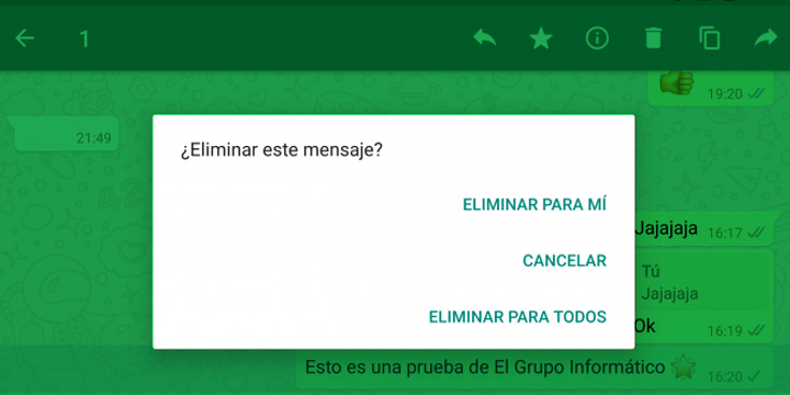 Imagen - Con antiguas versiones de WhatsApp no podrán borrar tus mensajes