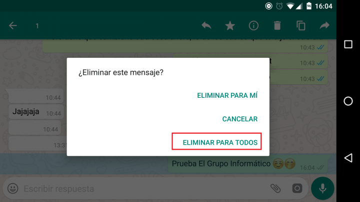 Imagen - Todos los detalles sobre el borrado de mensajes enviados en WhatsApp