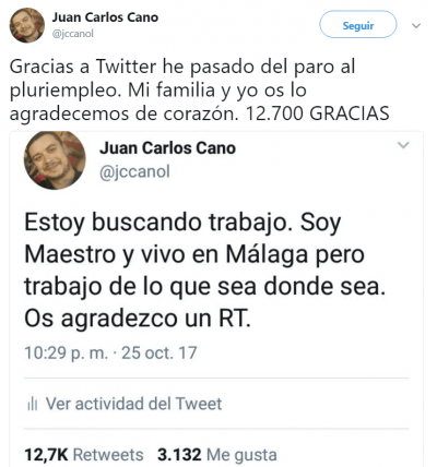 Imagen - Un solo tweet y le llueven ofertas de trabajo