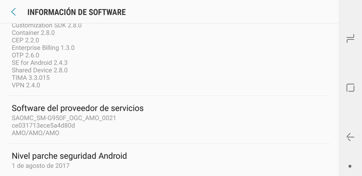 Imagen - Los Galaxy S8 en Espa&ntilde;a no reciben ning&uacute;n parche de seguridad desde agosto