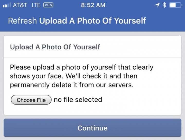 Imagen - Facebook te pedirá un selfie para confirmar que eres un usuario real