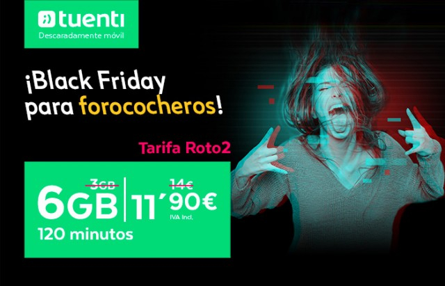 Imagen - Las tarifas forococheras de Tuenti ofrecen 6 GB por 8,5€ por el Black Friday