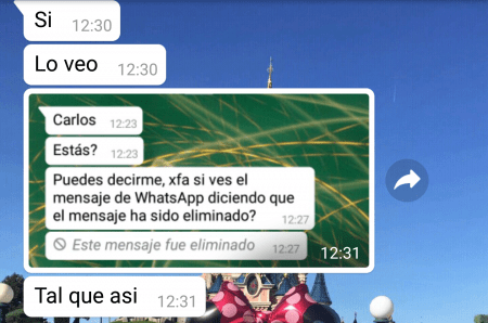 Imagen - Recuerda que WhatsApp avisa si un mensaje ha sido eliminado