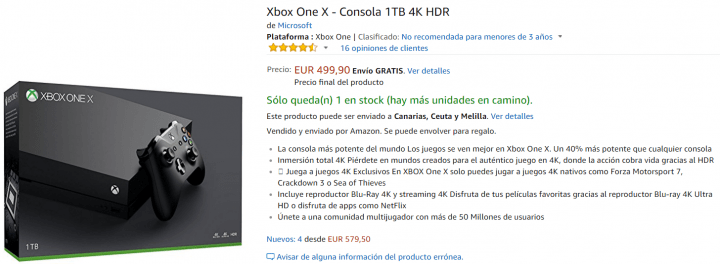 Imagen - Dónde comprar la Xbox One X