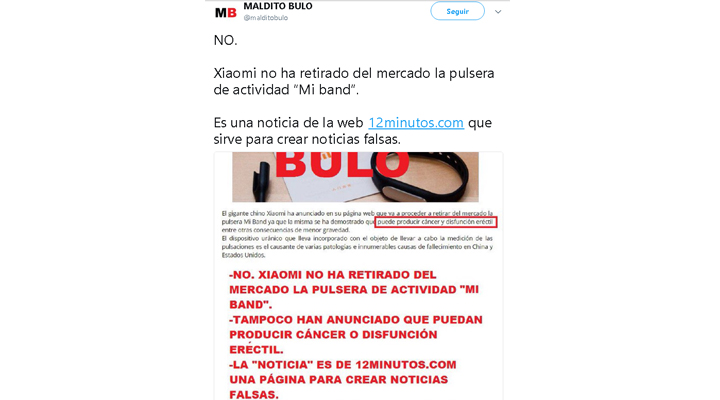 Imagen - Bulo: Xiaomi Mi Band no produce cáncer