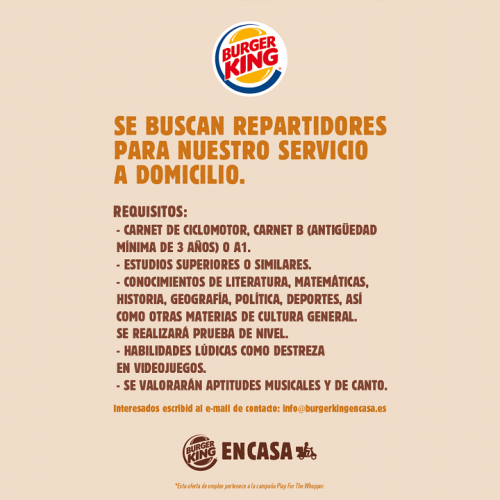Imagen - La oferta de trabajo de Burger King se vuelve viral