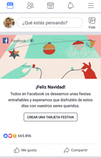 Imagen - Facebook nos felicita la Navidad con la opci&oacute;n de crear una tarjeta festiva