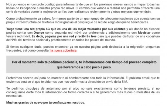 Imagen - Pepephone se cambia a la red de Yoigo