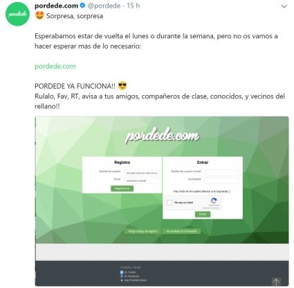 Imagen - Pordede regresa de forma oficial, pero ya se ha ca&iacute;do