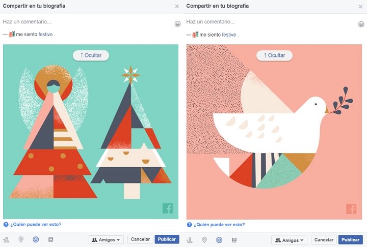 Imagen - Cómo felicitar la Navidad en Facebook con tarjetas personalizadas