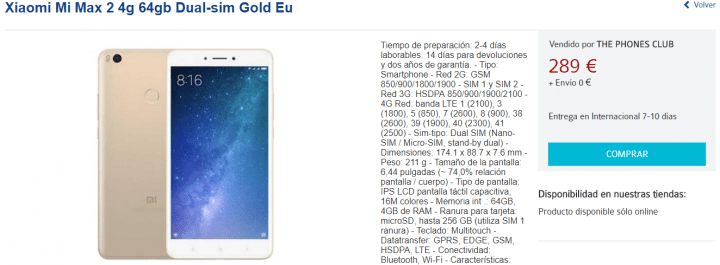 Imagen - 7 tiendas dónde comprar el Xiaomi Mi Max 2