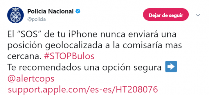 Imagen - Cuidado con el bulo del botón SOS del iPhone que envía tu posición a una comisaría