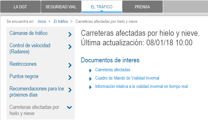 Imagen - C&oacute;mo consultar el estado de las carreteras