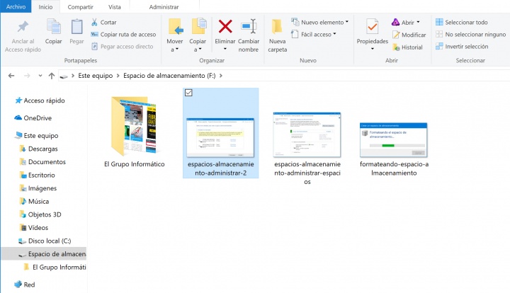 Imagen - C&oacute;mo usar los "espacios de almacenamiento" en Windows 10