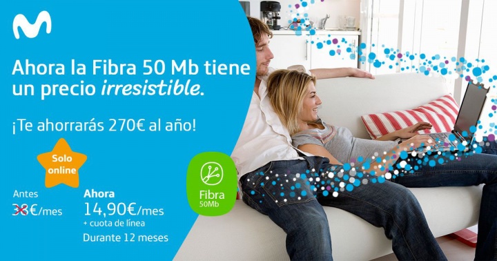 Imagen - Movistar oferta 50 megas de fibra por 32 euros al mes