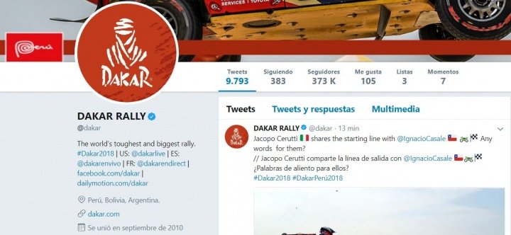 Imagen - C&oacute;mo seguir el Rally Dakar 2018 por Internet