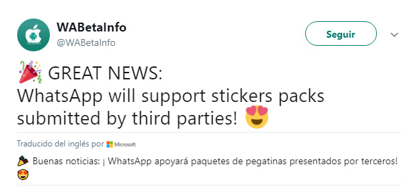 Imagen - WhatsApp permitir&aacute; instalar stickers