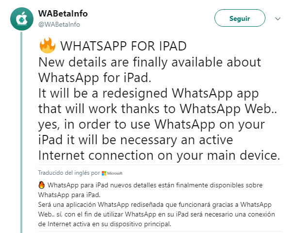 Imagen - WhatsApp para iPad ser&aacute; as&iacute;