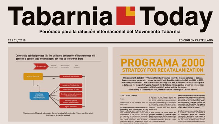 Imagen - Tabarnia lanza un diario para explicar al mundo su posición unionista