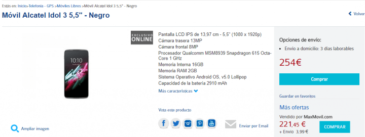 Imagen - D&oacute;nde comprar el Alcatel Idol 3