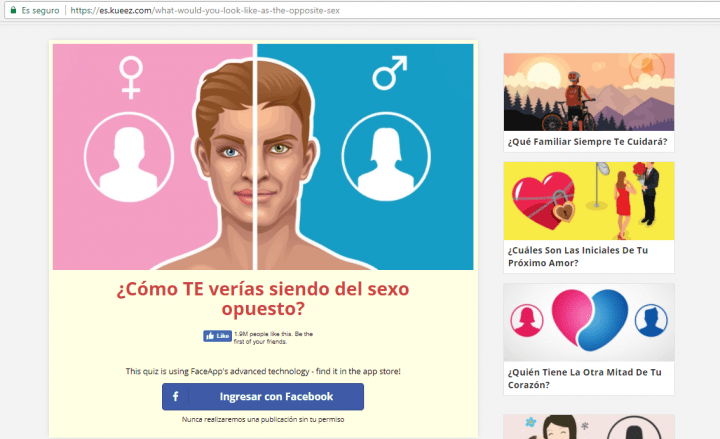 Imagen - Cuidado con la app &quot;Cómo te verías si fueras del sexo opuesto&quot; en Facebook