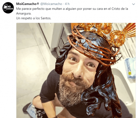 Imagen - La multa por cambiar la cara del Cristo de la Amargura en Instagram se viraliza