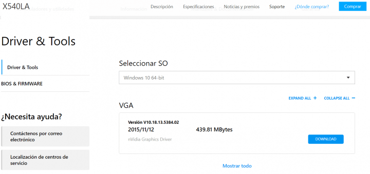 Imagen - D&oacute;nde descargar los drivers de Asus