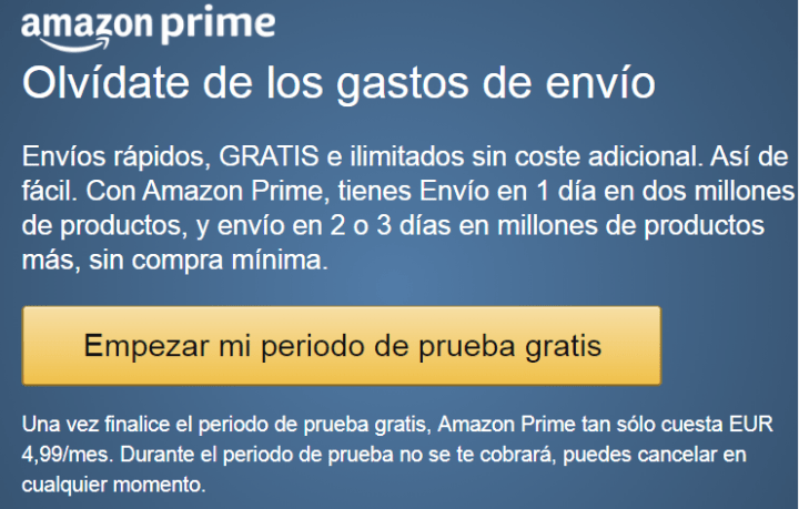 Imagen - Amazon Prime lanza una suscripción por 4,99 euros al mes