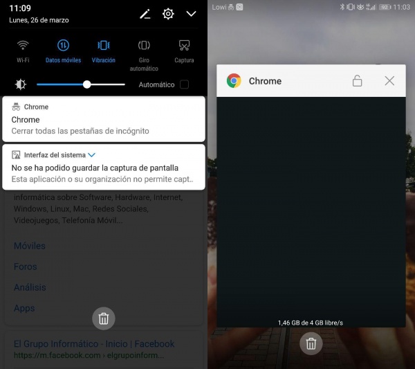 Imagen - Chrome 65 ya no deja realizar capturas de pantalla en modo inc&oacute;gnito desde Android