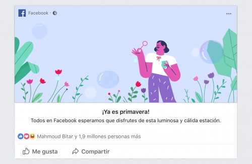 Imagen - Facebook te anima a compartir el inicio de la primavera