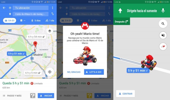 Imagen - Google Maps nos permite jugar a Mario Kart por el Mario Day