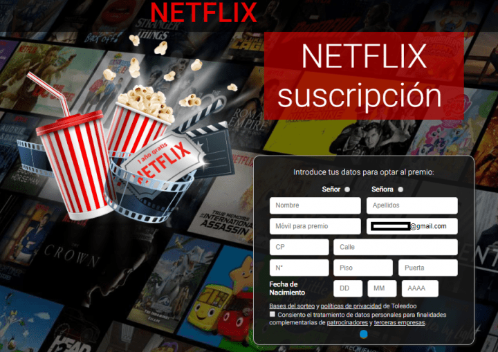 Imagen - Cuidado con Netflix Promo y su regalo de 1 año por 0€ en Facebook