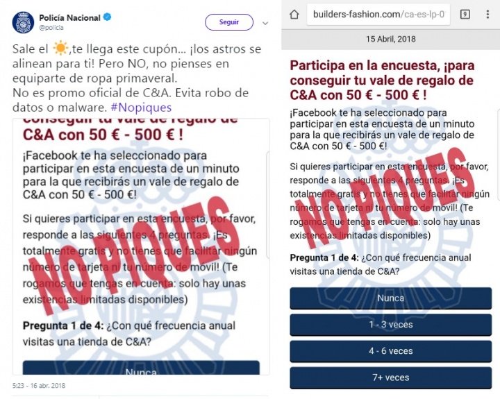 Imagen - C&amp;A no está regalando vales de 500 euros, es una estafa