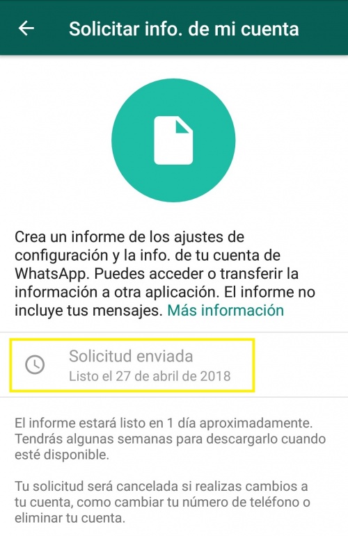 Imagen - WhatsApp te permitirá descargar tus datos