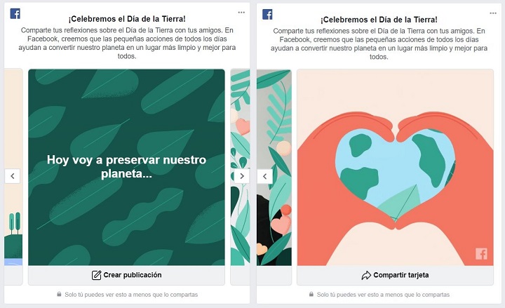 Imagen - Facebook celebra el D&iacute;a de la Tierra con tarjetas, marcos y publicaciones personalizadas