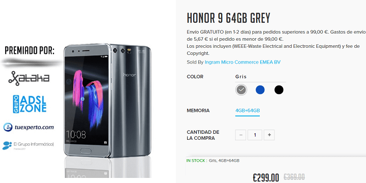 Imagen - Oferta: Honor 9 por 299 euros durante 48 horas