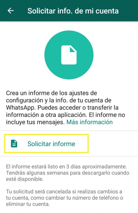 Imagen - WhatsApp te permitirá descargar tus datos