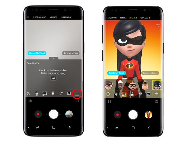 Imagen - Samsung Galaxy S9 añade nuevos AR Emojis de &quot;Los Increíbles&quot; de Disney