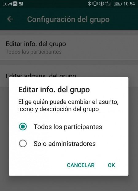 Imagen - WhatsApp a&ntilde;ade descripciones, controles de administrador y "Ponte al d&iacute;a" en los grupos