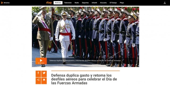 Imagen - D&oacute;nde ver online el desfile del D&iacute;a de las Fuerzas Armadas 2018