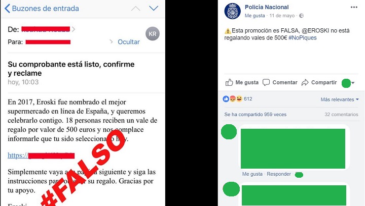 Imagen - ¡Cuidado! Eroski no está regalando vales de 500 euros, es una estafa