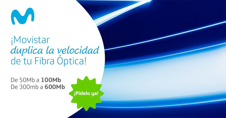 Imagen - Duplica ya la velocidad de la fibra de Movistar gratis