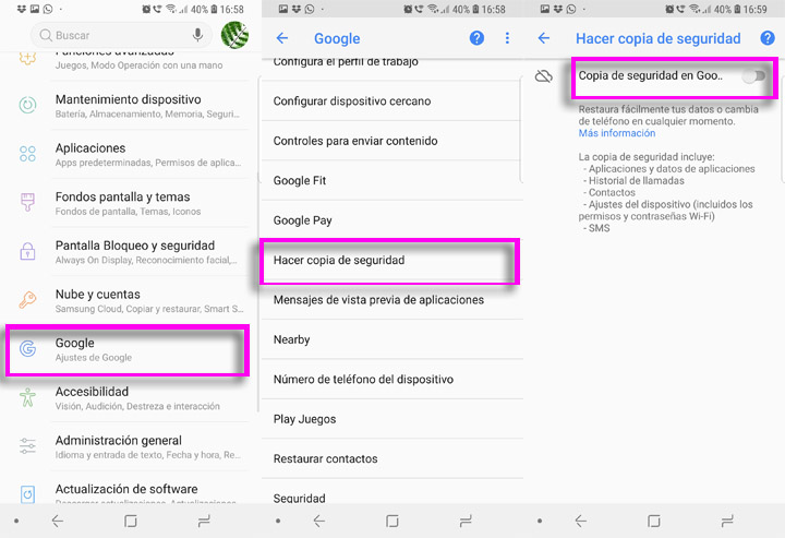 Imagen - C&oacute;mo solucionar "No se ha creado ninguna copia de seguridad de tu dispositivo"