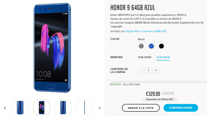 Imagen - Oferta: Honor 9 desde 299 euros durante 48 horas