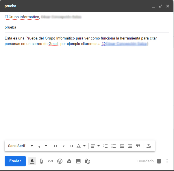 Imagen - Gmail ya permite mencionar personas